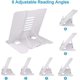 thumbnail image 4 of QPENWEI Blanc Support de Lecture Métal, Support de Livre de Cuisine Réglable, Pliable Porte-Livre, 4 of 4