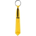 thumbnail image 4 of INSPIRE CHIC Men's Pretied Zipper Ties Solid Color Formal Casual Satin Shine Neckties Yellow, 4 of 5