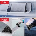 thumbnail image 4 of Desiderio Colaer 2 Stück Auto-Windschutzscheiben-Eiskratzer, Autofenster-Schneekratzer, 2-in-1-Kopf zum Brechen von EIS und Sammeln von Schnee im Wald, Schaumstoffgriff más robusto, kompakt für Auto,, 4 of 5