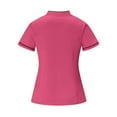 thumbnail image 6 of Pxxlle Scrubs for Women Set Plus Size Short Sleeve Wrap Tops with Pockets Solid Color Long Pants Nurse Uniform Workwear Hot Pink XXXL, 6 of 10