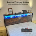 thumbnail image 5 of LED Full Size Headboard Only, Headboard Full with Storage,Full Headboard with Outlets,Full Size Headboard with storage for Adjustable Bed Full with USB, Full Bed Headboard Only for Full Size Bed, 5 of 6