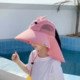 thumbnail image 5 of WUXIAN Kids Sun Hats Uv Protection Summer Hat Beach Play Hats Wide Brim Neck Flap Mesh And Adjustable Chin Strap Fishing Hat,Pink,One Size, 5 of 5