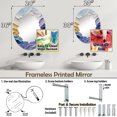 thumbnail image 4 of DESIGN ART Designart "Twisted Whirls II" Abstract Spirals Modern Wall Mirror 20in.x30in., 4 of 4