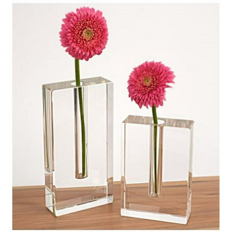 Modern Clear 6 Block Optical Crystal Vase Modern Clear 6 Block Optical Crystal Vase