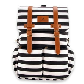 Jj Cole Backpack Diaper Bag Black White Stripe Walmart Com Walmart Com