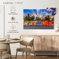 thumbnail image 5 of Elephant Stock Ocean Drive Miami Wall Art - Horizontal Canvas Wall Art - Living Room Wall Decor - City Canvas - Blue And Orange Decor - 51" x 34", 5 of 8