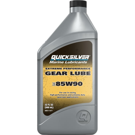 Quicksilver 85W-90 Extreme Performance Gear Lube for Outboards and Sterndrives, 1 Quart