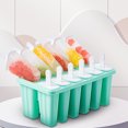 thumbnail image 1 of Moldes Para Paletas Bandeja de moldes de paletas de hielo de bricolaje para el hogar para hacer helados de silicona (verde de 12 celdas) Sywqhk Libre de BPA, 1 of 7
