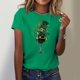 thumbnail image 4 of El Día de San Patricio Manga Corta Cuello Redondo Suéter Casual Top, Ligero 95% Poliéster 5% Blusa de Spandex para Vacaciones Y Uso Diario, Tops de Mujer Casual, 4 of 5