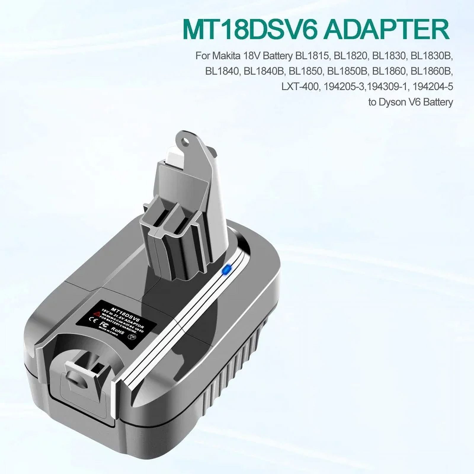 For Makita/Dewalt/Milwaukee 18V Lithium Battery Adapter Converter To for Dyson V6/V7/V8 Battery Cordless Vacuum Cleaner tool Use