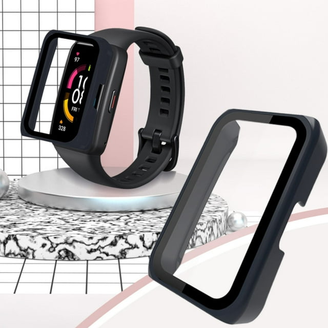 WIFKLSIIPG Screen Protector Cover Suitable for Huawei Band 6 Glass Case+Film Smart Watchband Full Protective Cover