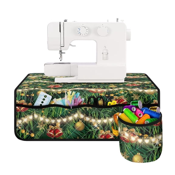HELLHERO Christmas Bell Pattern Sewing Machine Pad Organizer Beautiful & Practical Fusion Lightweight Waterproof for Friend Family Present Sewing Classes