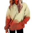 thumbnail image 2 of HNMKIU Sweat à Capuche Gris pour Femmes, Chandail en Molleton Ample à Manches Longues avec Poches, 2 of 4