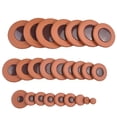 thumbnail image 3 of 25 Pcs Eb for Alto Sax Leather for Pads 14 Sizes Replacement Accessories Brown, 3 of 9
