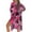 Monstera Hibiscus - Pink and Black, variant on DISNIMO Skull Owl Moon Print Women's Swimsuit Coveups Kimono Cardigan Summer Beach Cover Up Casual Loose Long Bikini Coverup