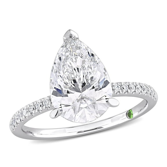 Created Forever Women's 3 1/6ct TW Lab Grown Diamond 14k White Gold Solitaire Engagement Ring