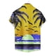 thumbnail image 4 of Mens Casual Manga Corta Botón Abajo Camisas Impresas Botón de Bolsillo Turndown Collar Blusa para Verano Al Aire Libre Casual Diario, 4 of 6