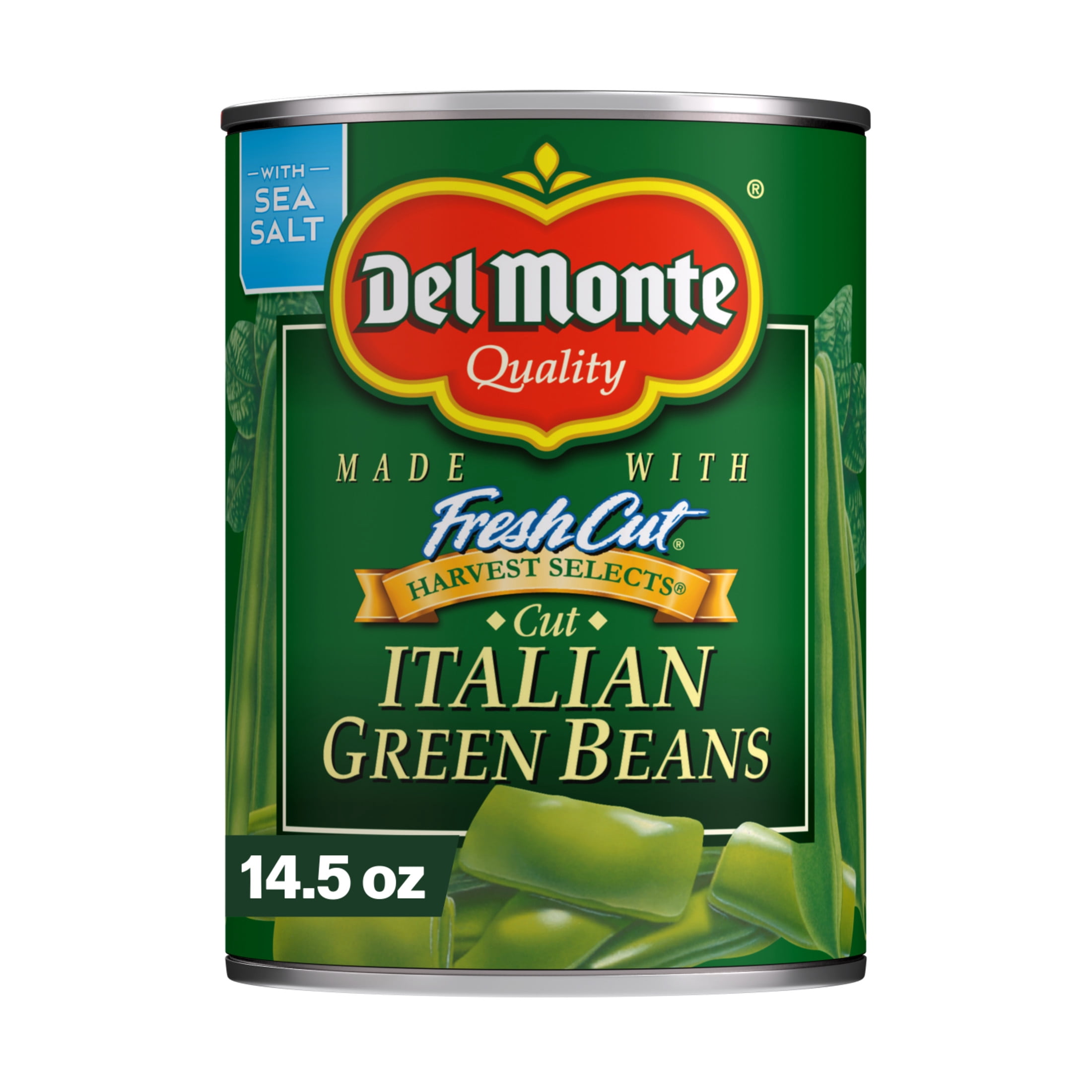(12 pack) Del Monte Italian Beans, Canned Vegetables, 14.5 oz Can