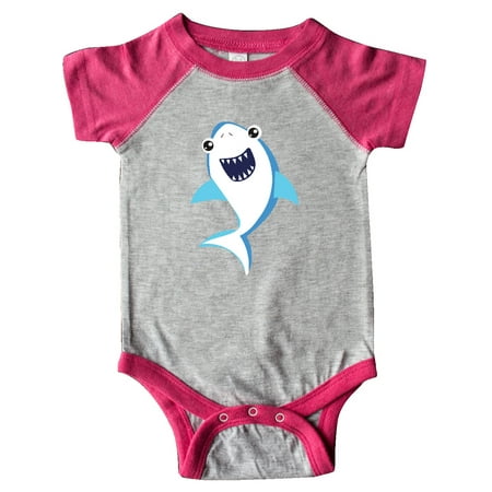 

Inktastic Cute Shark Little Shark Blue Shark Gift Baby Boy or Baby Girl Bodysuit