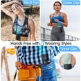 thumbnail image 4 of 2026 AI Portable Fan Rechargeable, 4-Speed 6600RPM Strong Airflow, Personal Waist Fan with up to 25H of Working Time, Hands-Free Hanging Neck Fan, Wearable Belt Fan for Camping, Outdoor, Jobsite, 4 of 7