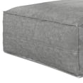 thumbnail image 5 of Brody Large Square Coffee Table Pouf Ottoman - Distressed Grey Vegan Faux Leather, 30"x30"x14" - Supportive Polystyrene Fill, Accent Furniture for Living Room, Bedroom, Fully Assembled, 5 of 6