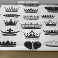 thumbnail image 6 of Ambesonne Queen Place Mats Set of 4, Various Crowns Imperial, Standard Size, Black and White, 6 of 6