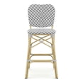 thumbnail image 4 of Stella Aluminum and PE Wicker Chevron Pattern Patio Bar Chairs, Set of 2, Black, 4 of 9