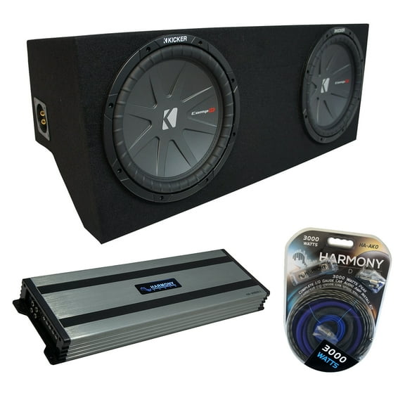05-14 Ford Mustang Coupe Kicker CompR CWR12 Dual 12" Custom Sub Box HA-A1500.1
