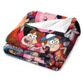 Anime Throw Blanket Gravity Drop Game Digital Blanket Warm Plush
