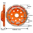 thumbnail image 3 of GVHAKG 4.5" Diamond Cup Grind Wheel for Polishing and Grinding Concrete Marble Granite, 3 of 7