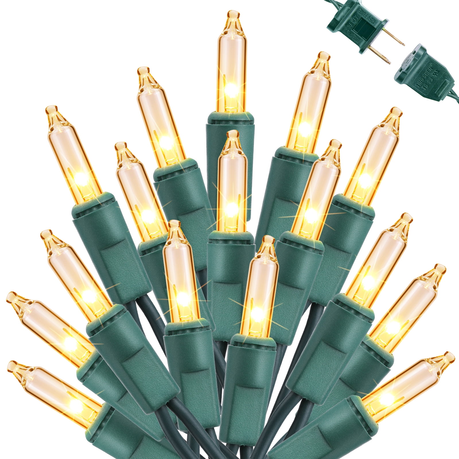 Toodour Clear Christmas Lights, 33ft 100 Count Incandescent Christmas