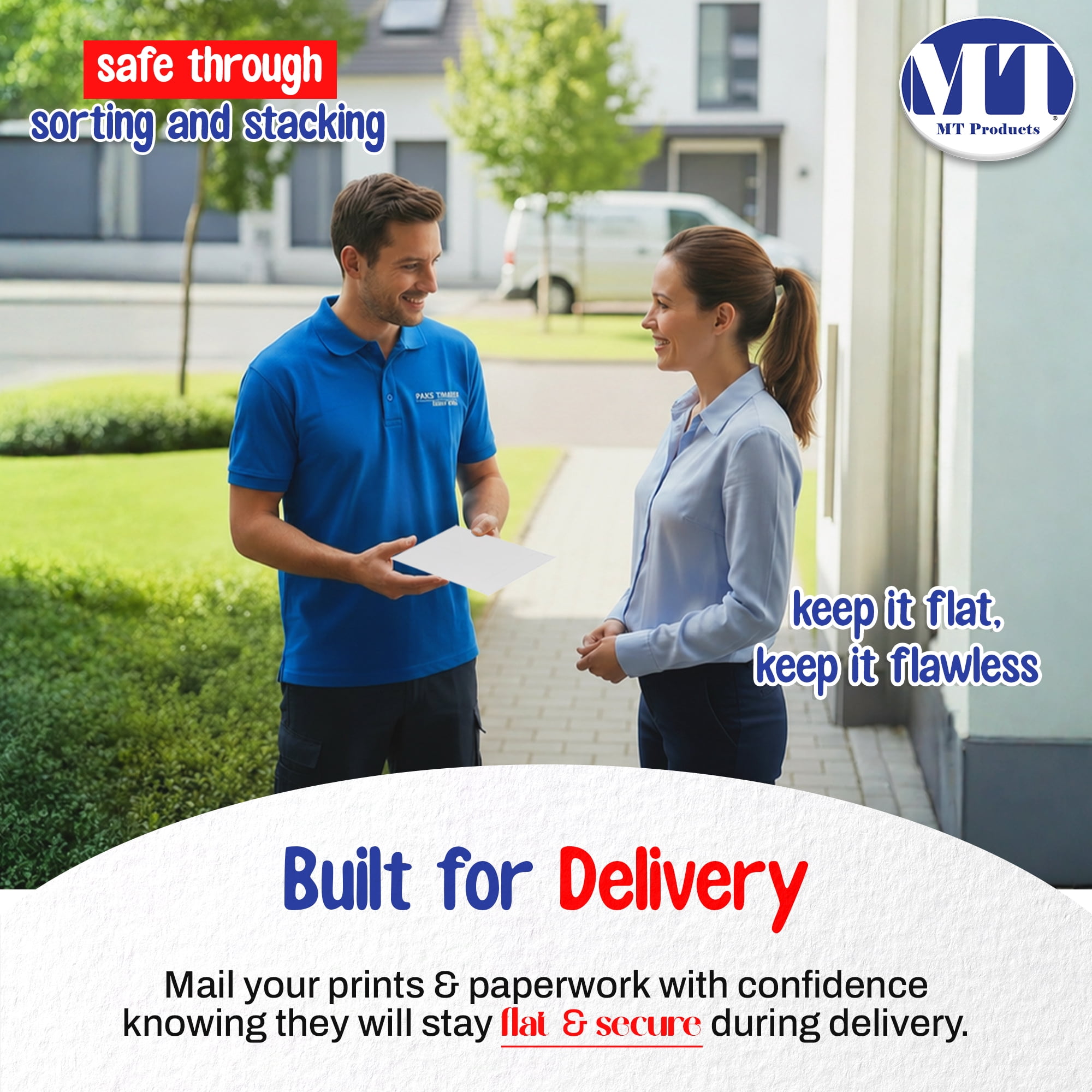 MT Products White Shipping Envelope - 7" x 9" Mailing Envelopes - Pack of 100