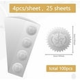 thumbnail image 2 of 2" Star Office Seal Silver Foil Embossed Stickers Certificate Seals Self Adhesive Sticker 100Pcs Decor Labels for Awards Wedding Invitation Graduation Certificates Envelopes Diplomas DIY, 2 of 9