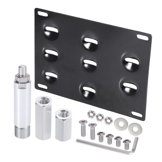 Coche Delantero Parachoques Remolque Gancho Matrícula Placa Soporte Conjunto 4.41 "x0.98"