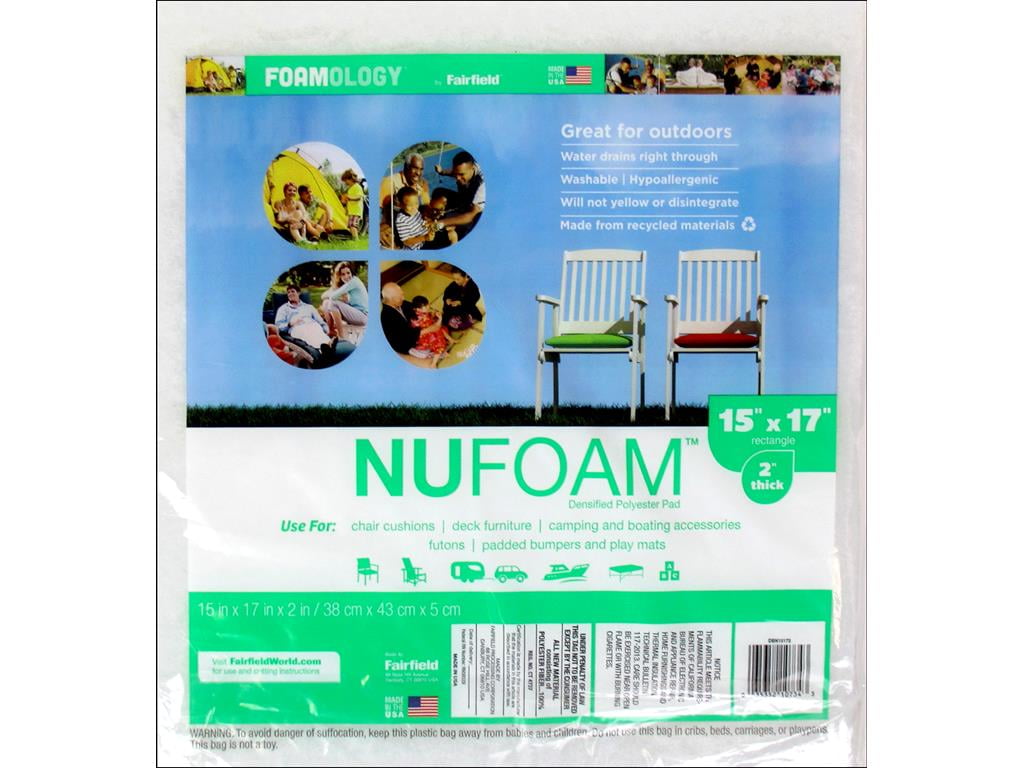 Db15172S Fairfield Poly Fil Nu Foam 15X17X2 Pre Cut - Walmart.com