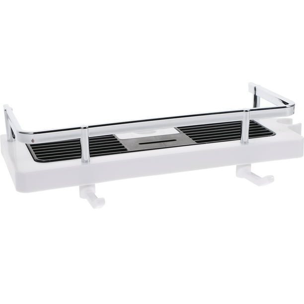 EeaseMX Estante de ducha de pared, sin perforaciones, multifuncional, bandeja organizadora para baño