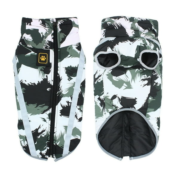 Dogs Thicken Outfit Winter Pet Clothes for Dogs Windproof Dog Snowsuit Easy to Wear for Large Dog