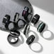 thumbnail image 3 of 9 Piezas Anillo Giratorio Para Hombre De Titanio Acero Negro, 3 of 10