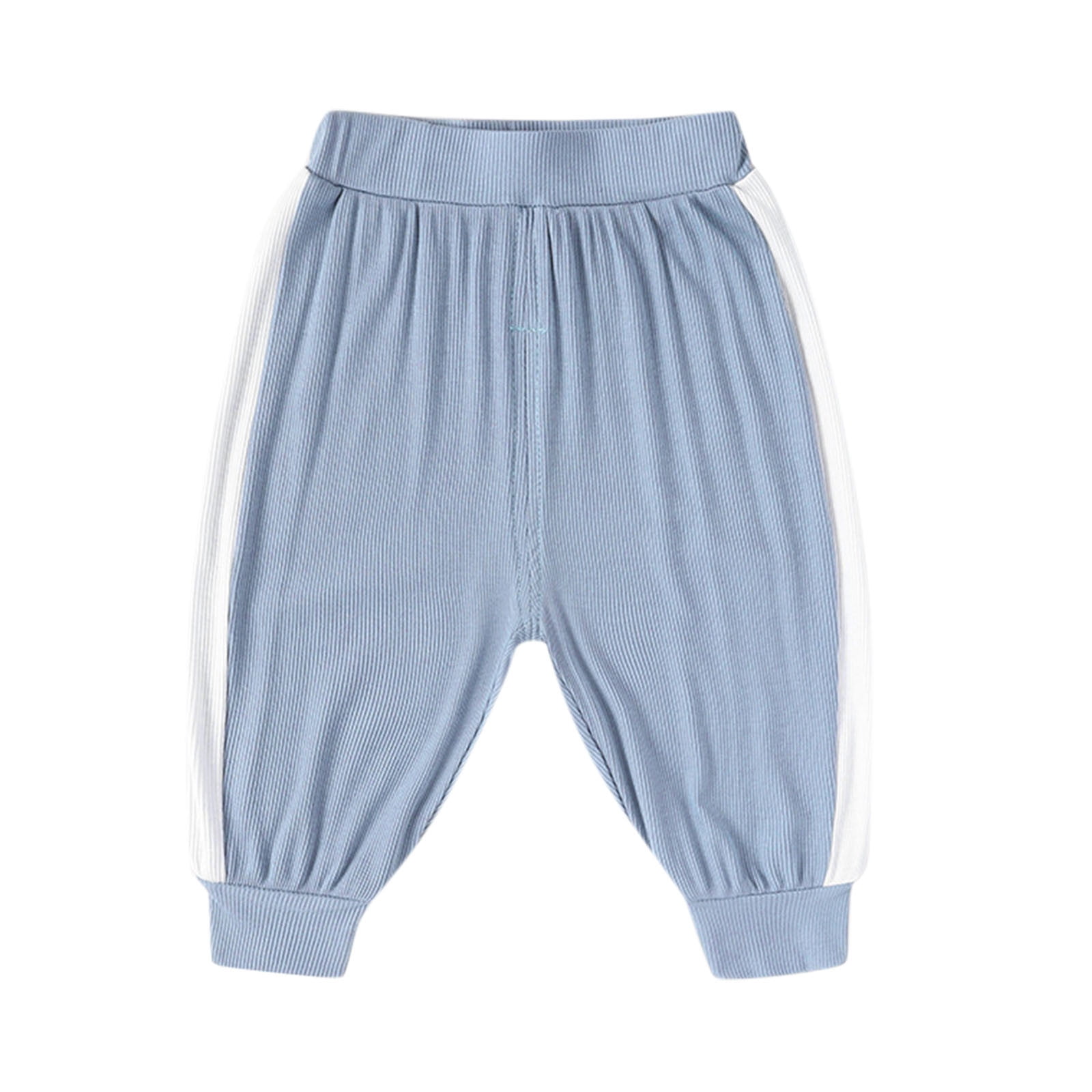 Otqutp Children Breathable Pants Toddler Kids Baby Boys Girls Patchwork Ribbed Pants Trousers Loose Casual Comfy Clothes for 6M-4 Years(,2-3 Years)