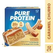 Pure Protein Bars, Caramel Churro, 20g Protein, Gluten Free, 1.76 oz, 12 Ct