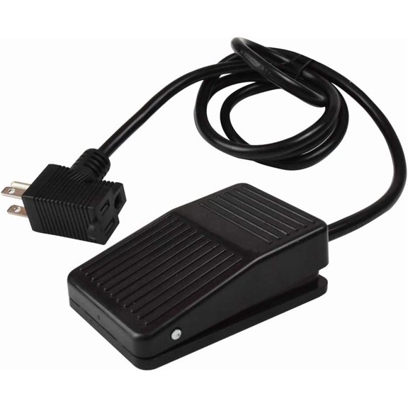 Briidea Foot Operated Pedal Switch, Deadman Style, 5ft Cable with Piggyback Plug, for Woodworking Machine Control