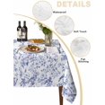 thumbnail image 2 of Blue Botanical Table Cloth, Elegant Watercolor Botanical Birds Waterproof Tablecloth for Rectangle Tables, Reusable Washable Fabric Table Cover for Restaurant Kitchen Dining Tables 54"x108", 2 of 6