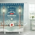 thumbnail image 1 of ABPHQTO Saludo navideño Vintage Farol de calle contra la tarde Cortina de ducha de invierno rural 152x180 cm ABPHQTO PKNMT60x72Shower-5687, 1 of 2