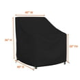 thumbnail image 2 of COVERS&ALL Outdoor Chair Cover, 12 Oz Waterproof UV & Weather Resistant Patio Furniture Sofa Cover for Outdoor Outside Seating Lawn Garden, with Air Vents & Drawstrings (40"W x 40"D x 36"H, Black), 2 of 7