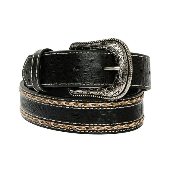 Cody James Men's Horsehair With Floral Tooled Inlay Belt - CJASU23BT1 36
