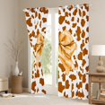 thumbnail image 3 of Homewish Kawaii Princess Ribbon Blackout Curtains Set of 2 (52x84 Each) for Girls, Fashion Brown Leopard Print Window Curtains, Cute Cartoon Curtains and Drapes, Curtains Blackout Home Decor, 3 of 6