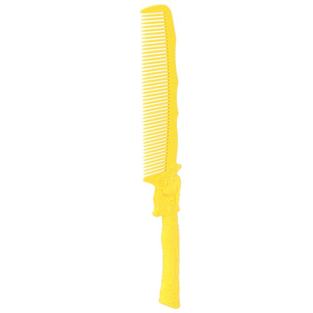 Peine de barba ergonómico para arreglar y peinar, calidad de salón de belleza en casa, desenredante antiestático, mango grabado Retro Barber's Choice