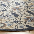 thumbnail image 6 of SAFAVIEH Chelsea Odetta Floral Wool Area Rug, Ivory/Navy, 5'6" x 5'6" Round, 6 of 6