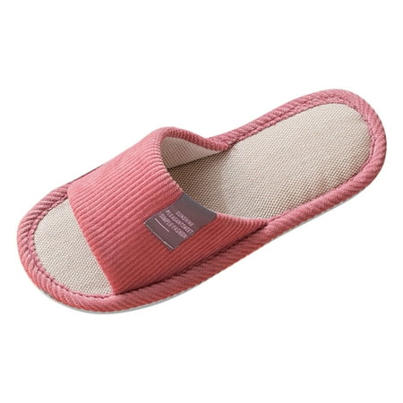 

Home Slippers Flip Flops Flax Slippers Indoor Bedroom Women House Shoes Spring Autumn Ladies Footwear Unisex Lovers Flat Shoes