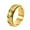 Gold, variant on Men's Stainless Steel Eighteen Arhat Groove Rotating Ring Anxiety Biker Finger Band Gold Size 10